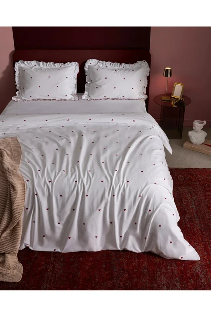 سرویس روتختی دو نفره Madame Coco مدل Eternel پنبه - سفید