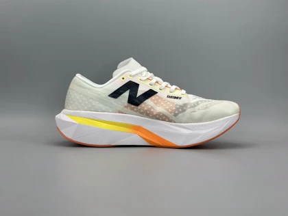 کتانی نیوبالانس فیول سل الایت سفید نارنجی سرمه ای/New Balance Fuel cell Elite