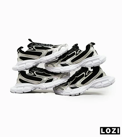 کفش کتانی مردانه و زنانه مشکی کرم Balenciaga 3XL