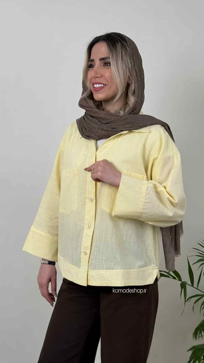 شومیز باکسی دوجیب زنانه قاصدک