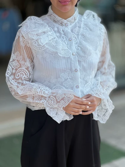 شومیز گیپور عروسکی کد 836