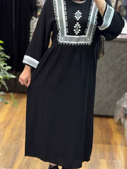 ساحلی چاپی مشکی- 1523
