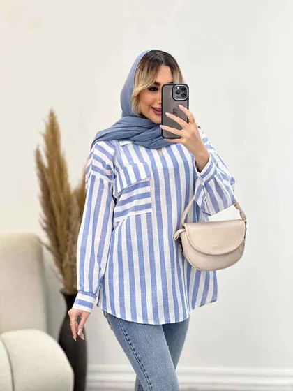 مانتو شومیزی راه راه