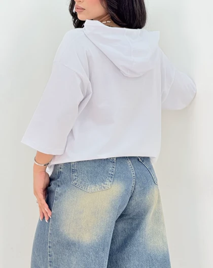 تیشرت کلاهدارنیلی(37)کد:5611