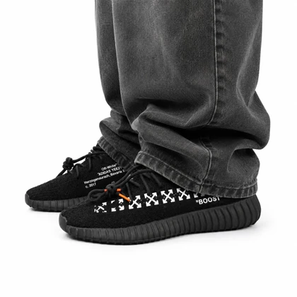 کتانی مردانه آدیداس مدل یزی بوست مشکی تمام Adidas Yeezy Boost 350