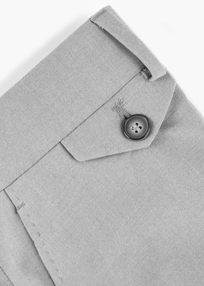 شلوار پارچه ای کژوال جیب ساعتی طوسی