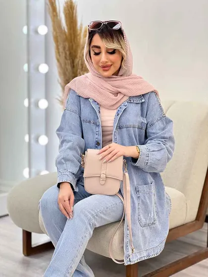 مانتو جین برش‌دار
