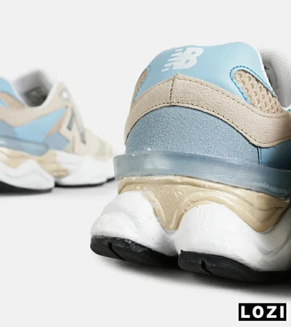 کفش کتانی مردانه و زنانه کرم آبی NEW BALANCE 9060 مدل 7314