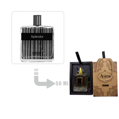 عطر ادکلن اسپلندور بلک-مشکی مردانه 50 میل اشدی Splendor Black for Men Ashdi 50ml