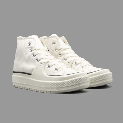 کانورس کانستراکت سفید ساق‌دار Converse Construct White Hightop