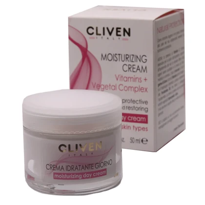 کرم مرطوب کننده و ویتامینه روز کلیون 50 میل Cliven Crema Idratante VitamineVegetal Complex