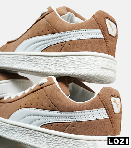کفش کتانی ورزشی قهوه ای مردانه و زنانه PUMA suede XL مدل 6889