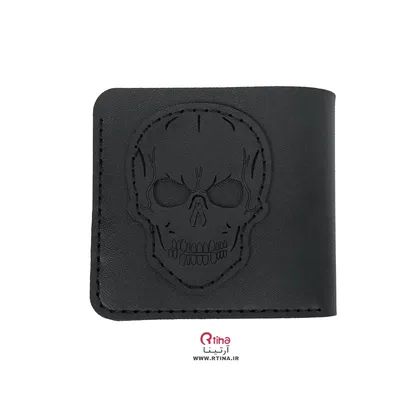 کیف پول اسکلتی چرمی جیبی SKULL (دخترانه پسرانه)