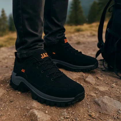 کفش ساق‌دار مردانه مشکی مدل JAX