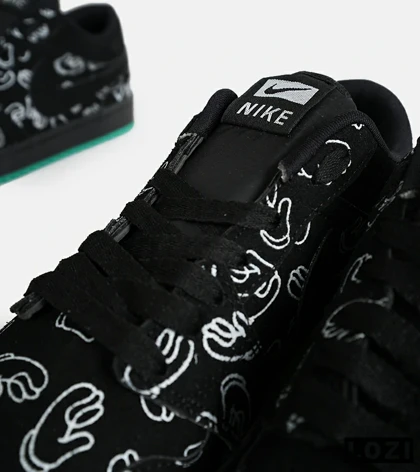 کفش کتانی مردانه و زنانه مشکی Jordan 1 x Kaws مدل 6914