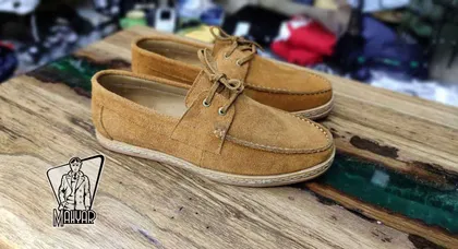 کالج چرم عسلی PULL AND BEAR