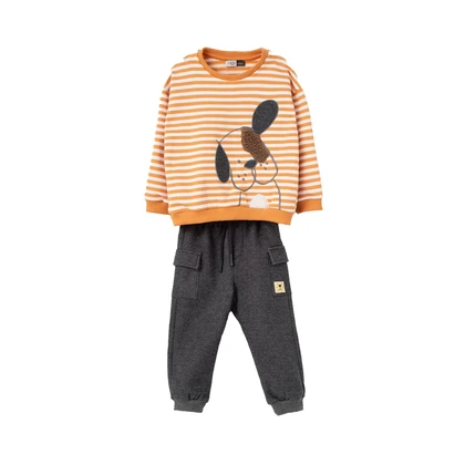 ست بلوز و شلوار پسرانه ایندیگو طرح باستر کد 232212