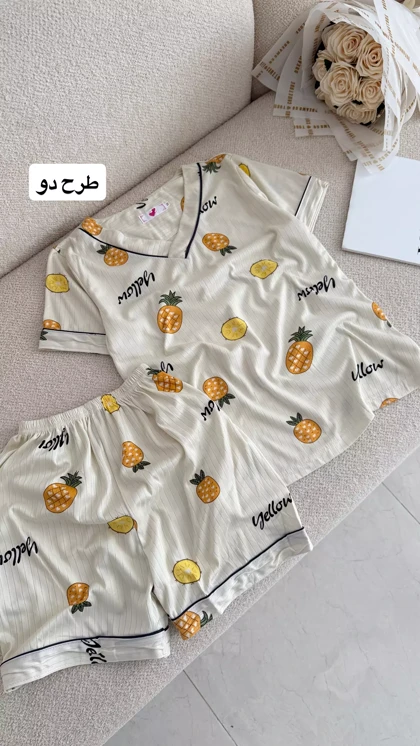 ست تیشرت شرتک طرحدار3096