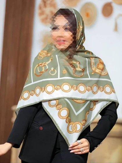 روسری مجلسی ابریشم مدل نازنین کد135