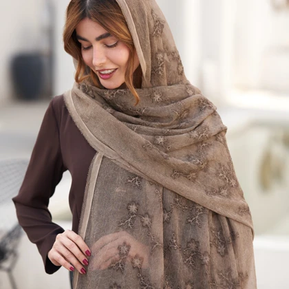 شال نخی گل‌دار 20681