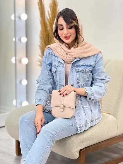 کت جین دو جیب ستین