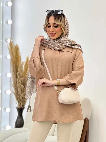 مانتو جلو بسته یقه دار