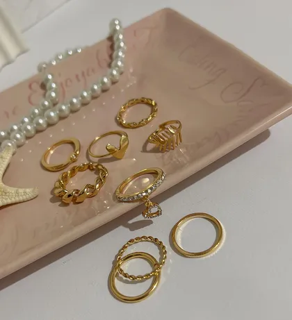 انگشتر پکی قلب آویزدار ring pack