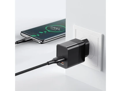 شارژر دیواری 2 پورت 20 وات به‌همراه کابل تایپ‌سی به لایتنینگ مک‌دودو MCDODO CH-1952 Hydrogen Series 20W Charger + Type-C to Lightning Cable