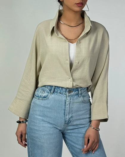 شومیز کادنزا آستین پاکتی  کد 500503