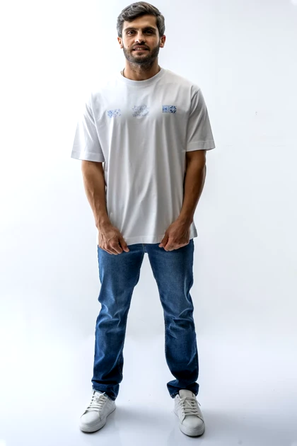 تیشرت آستین کوتاه چاپی مردانه