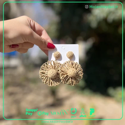 گوشواره حصیری بهار و تابستان کد gh1056