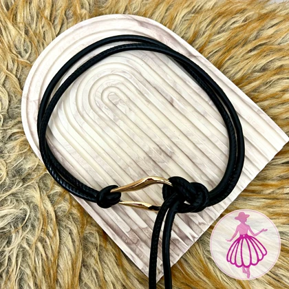 کمربند زنانه چرمی گرهی ترندی