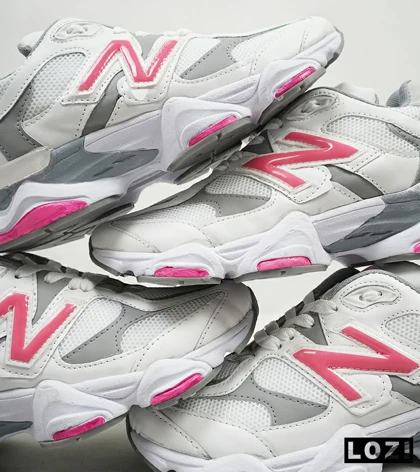 کفش کتانی زنانه طوسی سفید صورتی NEW BALANCE 9060