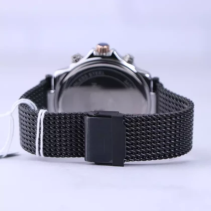 ساعت جی جی پولو مردانه فلزی بند حصیری مشکی JPC.B01536M/4
