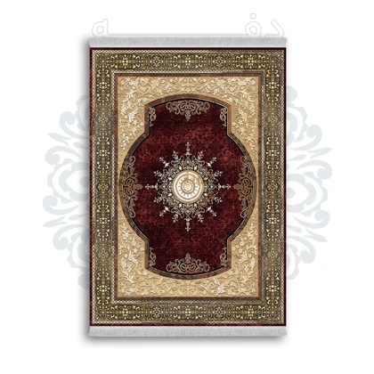 *جدید* فرشینه از جنس پارچه شانل مخمل ترک طرح فانتزی برند دفه کد 1051