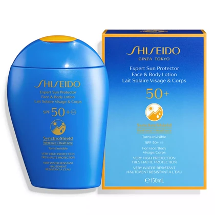 ضد آفتاب لوسیون محافظت بالا شیسیدو Shiseido مدل Expert Sun SPF50 مناسب انواع پوست حجم 150 میلی‌لیتر