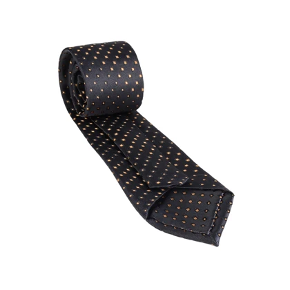 ست کراوات و پوشت مشکی طلایی 98120