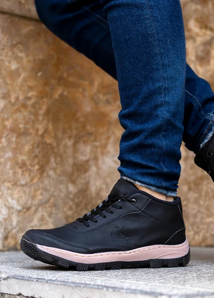 نیم بوت مردانه مشکی CK ویژه مدل Behdad