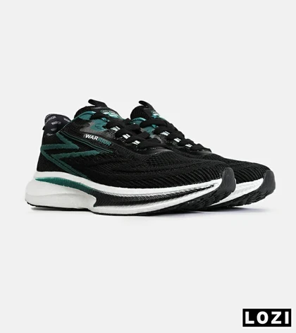 کفش کتانی مردانه و زنانه مشکی سبز GENERIC All Run مدل 7849