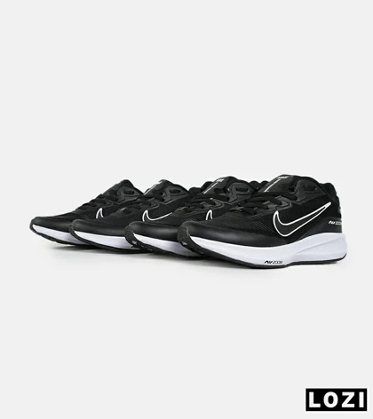 کفش کتانی بزرگ پا مشکی سفید نایک NIKE air zoom مدل 8835