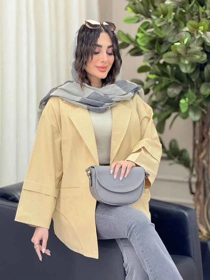 مانتو برش هلالی دو جیب آرزو