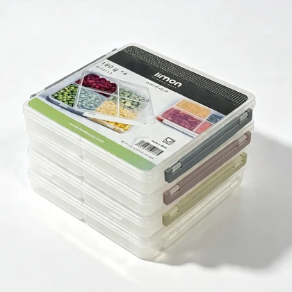 ظرف فریزری 4 خانه کوچک لیمون 4*180