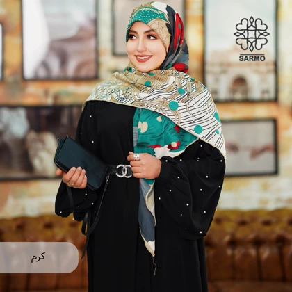 روسری ابریشم توییل ماهی