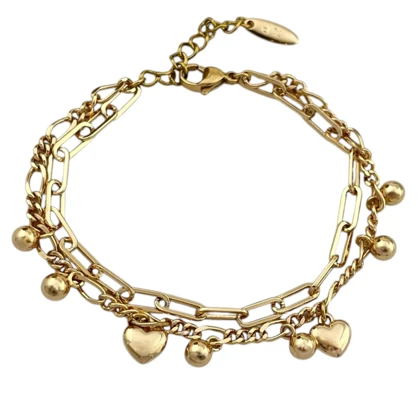 دستبند زنانه ژوپینگ طرح تیفانی و آویز قلب شیک