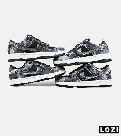 کفش کتانی مردانه و زنانه مشکی زغالی NIKE dunk low steam puppet