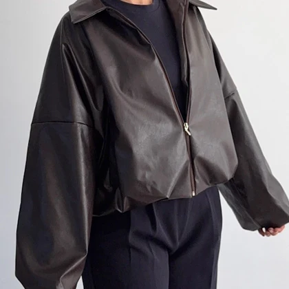 بامبر جکت چرم