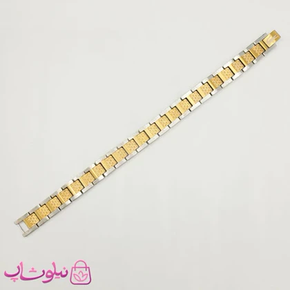 دستبند مردانه لاگوست Lacoste مدل مغناطیسی رنگ طلایی نقره ای کد 1450