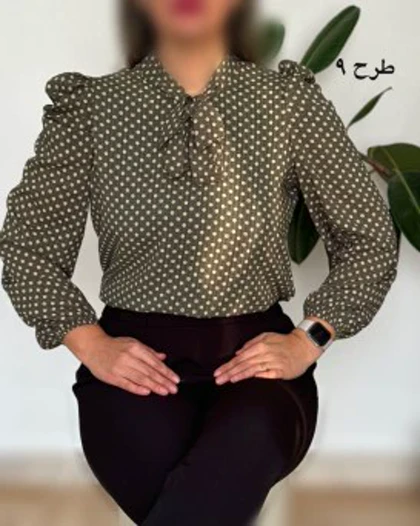 شومیز حریر آستین پفی 2