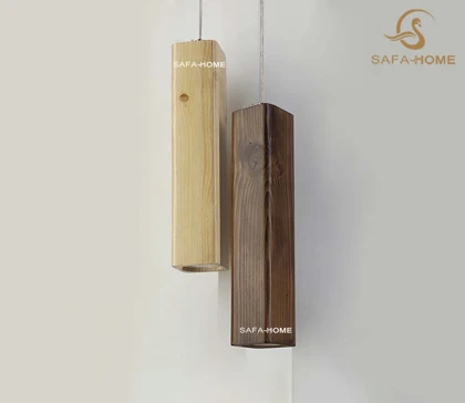 چراغ آویز چوبی طرح نی 3