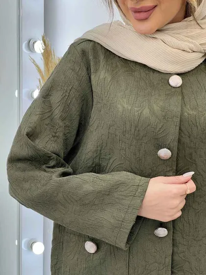 کت ژاکارد سر جیب دکمه